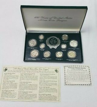 100 Years Of United States Silver Coin Designs Set W/ Bin