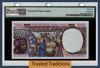 TT PK 604Pe 1999 CENTRAL AFRICAN STATES 5000 FRANCS PMG 64Q CHOICE UNCIRCULATED 2