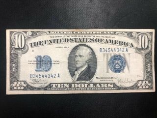 Series 1934 C $10 Ten Dollar Silver Certificate Note