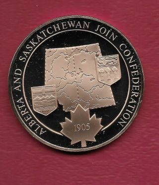 History Of Canada Medal - Alberta And Saskatchewan Join Confederation
