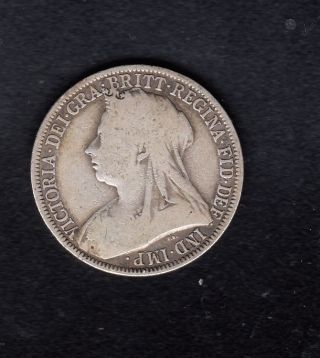 Uk Great Britain Silver Coin,  1 Florin / 2 Shillings,  Year 1893