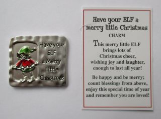 G Have Your Elf A Merry Little Christmas Pocket Token Charm Ganz Stocking Stuffe