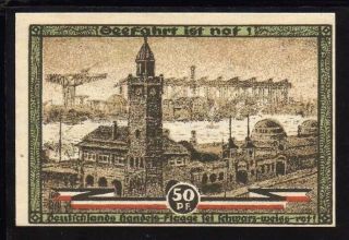 Germany (weimar Republic) 50 Pfennig Notgeld,  1921,  Hamburg,  Unc World Currency