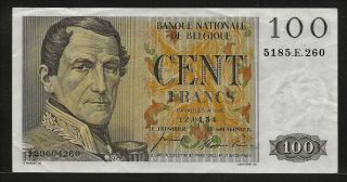 Belgium 100 Francs 12 - 4 - 1954 P129b Xf King Leopold I / Orban Portrait