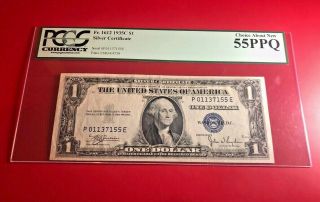 Fr 1612 1935 C $1 Silver Certificate Pcgs Currency 55ppq