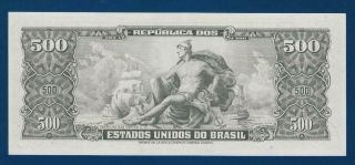 BRAZIL 500 Cruzeiros ND (1955 - 1960) P164d UNC Estados Unidos Brasil printer TDLR 2