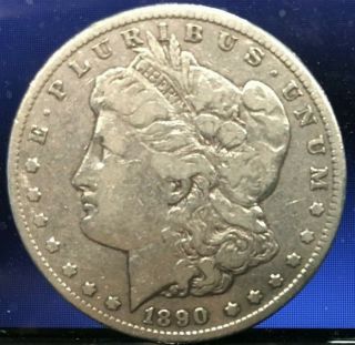 1890 - Cc Carson City Silver Morgan Dollar