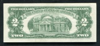 1963 $2 STAR RED SEAL LEGAL TENDER UNITED STATES NOTE ABOUT UNCIRCULATED 2