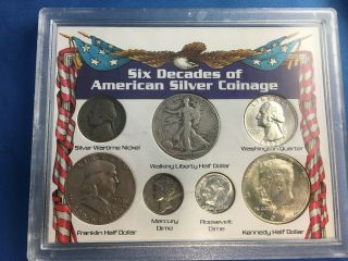 Six Decades Of American Silver Coinage 7 Silver Coins