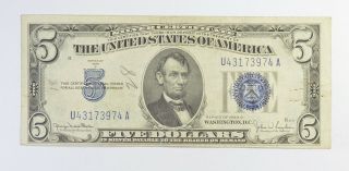 Crisp - 1934 - D $5.  00 Silver Certificate Us Note - Historic Silver On Demand 284