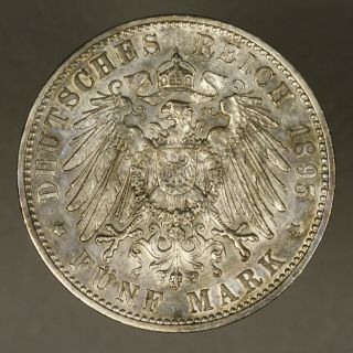 German State Bavaria 1895 D 5 Marks