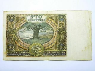 banknote 100 zlotych 1934 Poland old paper money rare antique 2
