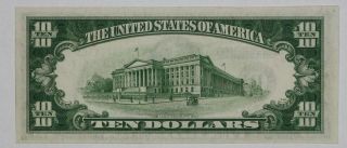 1934 A $10 FRN FEDERAL RESERVE NOTE CLEVELAND CHOICE AU ABOUT UNCIRCULATED (436A 2