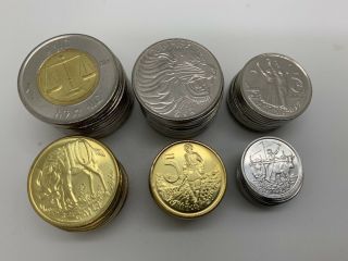 Ethiopia Unc 6 Coins Set 10x Set 