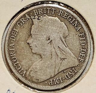 1897 Great Britain 1 Shilling Queen Victoria Silver 37 (339)