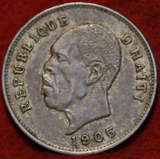 1905 Haiti 5 Centimes Clad Foreign Coin