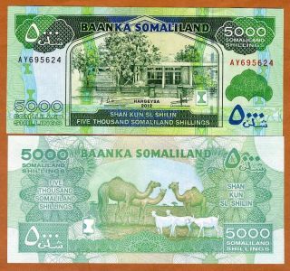 Somaliland,  5000 Shillings,  2012,  P - 21b,  Unc