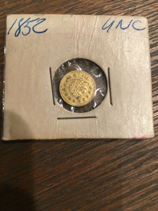 1852 California Gold Half Cent Uncertified