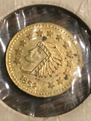 1852 California Gold Half Cent Uncertified 4