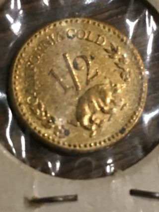 1852 California Gold Half Cent Uncertified 5