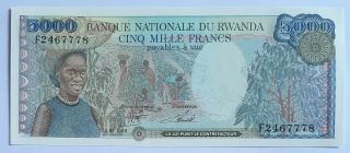 Rwanda - 5000 Francs - 1988 - Pick 22 - Serial Number 2467778,  Unc.