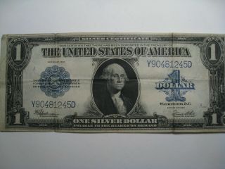 1923 $1 Silver Certificate " Horse Blanket " Large Size Note.  Fr.  237.  26