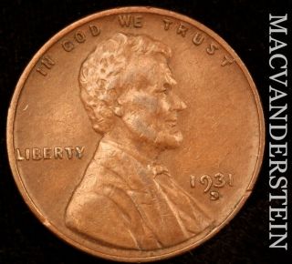1931 - D Lincoln Wheat Cent - Semi - Key Nr876