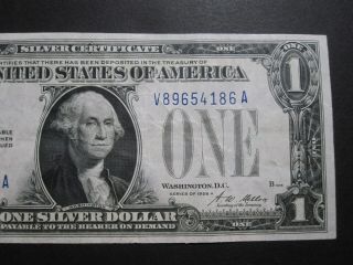 1928 A $1 Silver Certificate $1 Dollar Funny Back V - A Block 4186