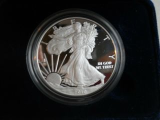 2010 W Proof American Silver Eagle $1 Dollar W/box And