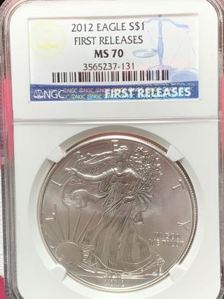 2012 Ngc Ms70 Silver Eagle First Releases