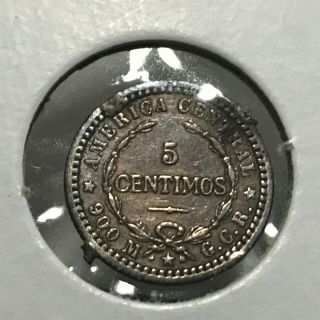 1905 Costa Rica Silver 5 Centavos Ex Jewelry Coin