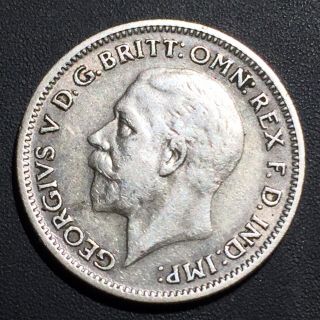 Old Foreign World Coin: 1932 Great Britain Sixpence, .  500 Silver