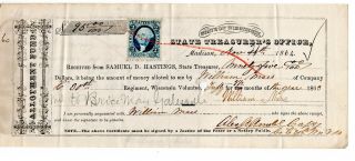 Civil War Wisconsin 1864 “allotment Fund” Soldier’s Receipt