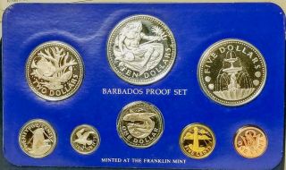 Barbados 1978 Silver Proof Set,  8 Coins,  Box w/ [4411.  04] 2