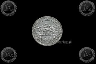 East Africa 50 Cents 1943 (geroge Vi) Silver Coin (km 27) Xf