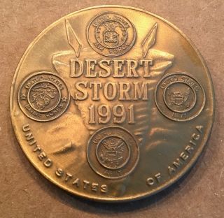 Operation Desert Storm Persian Gulf War All Branch Military Challenge Coin Medal