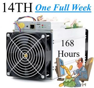 168 Hours 1 Full Week Bitcoin Mining Contract 14th/s Sha256 S9i Antminer