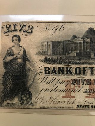 1855 $5 five dollar Bank of the Republic Providence,  Rhode Island 3
