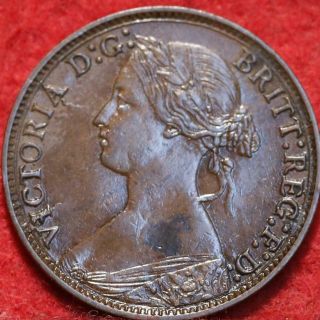 1873 Great Britain 1 Farthing Foreign Coin