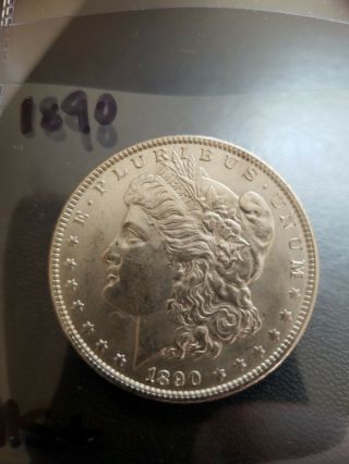 1890 Morgan Silver Dollar In Uncirculated.  From Freshly Opened Roll