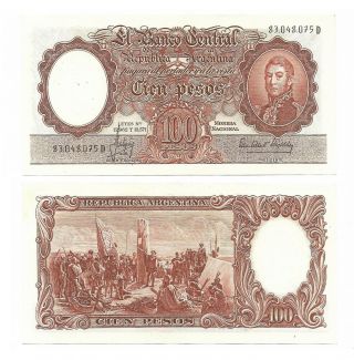 Argentina Note 100 Pesos (1965) Mastropierro - Elizalde Suffix D B 2071 P 272c Xf
