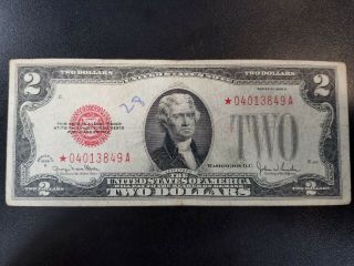 1928 - G Red Seal Two Dollar - Star Note