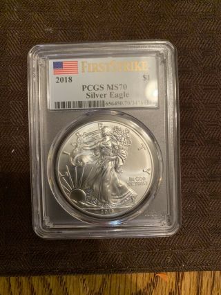 2018 W Silver Eagle Pcgs First Strike Ms70 Coin