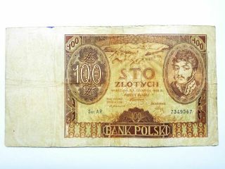 Banknote 100 Zlotych 1932 Poland Old Paper Money Rare Antique