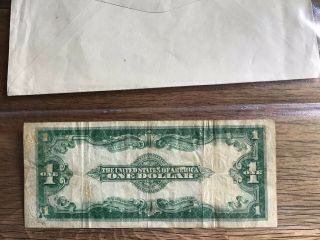 1923 Large $1 Silver Certificate Note taken in at Terrill Inn,  Plainfied,  N.  J. 6