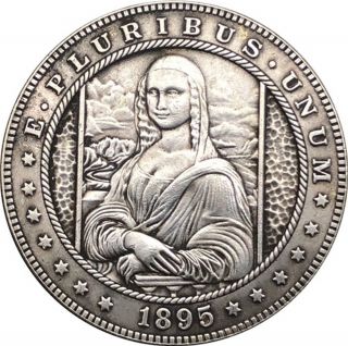 Hobo Nickel 1895 Usa Morgan Dollar Mona Lisa Coin Best Gift