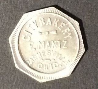 City Bakery F Mantz Barnesville Ohio Trade Token Good For One Loaf Of Bread