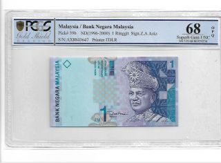 Malaysia/bank Negara Malaysia Pick 39b 1 Ringgit Pcgs 68 Opq