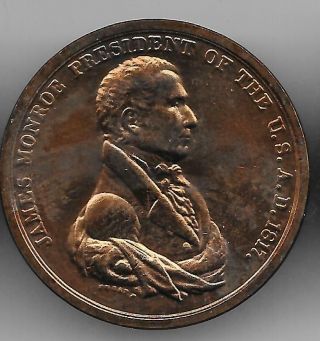 Vintage Exonumia Large Token/medal:1817 President James Monroe Peace Medal 1.  3 "
