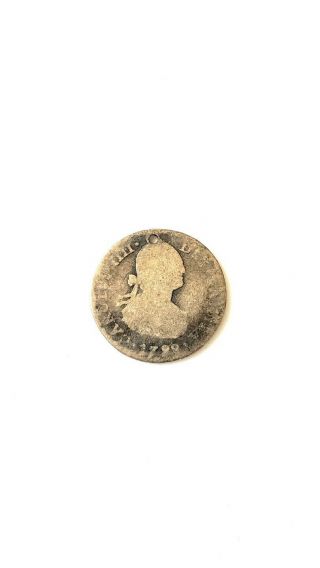 1799 Mexico 8 Reales Silver Coin - Carolus Iiii Hispan Pendant Colonial Spanish